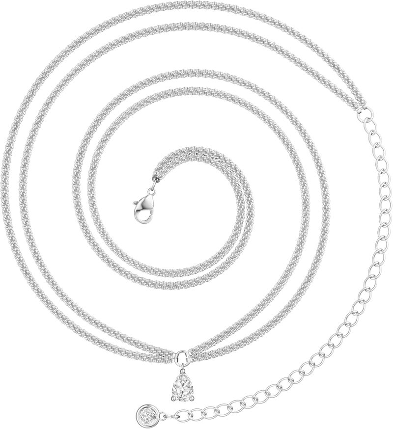 Moodear Valentines Day Gifts for Her Waist Chain for Women - Waterproof 14K Gold Plated/Silver Layered Belly Beads Chains with Drop Cubic Zirconia Body Chain Jewelry Sexy Bikini Belt for Summer Beach - Image 1